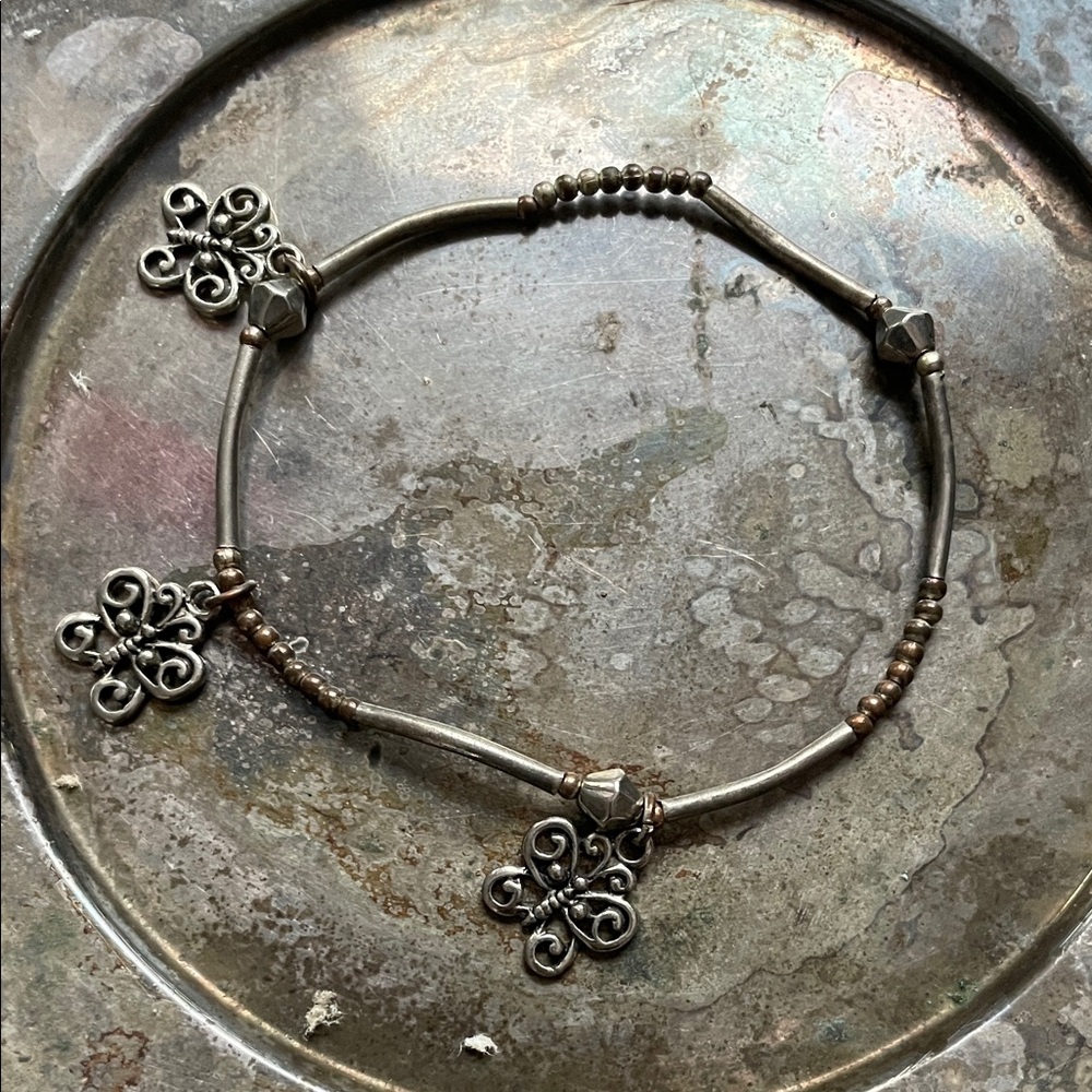 Elegant Silver Butterfly Women's Bracelet